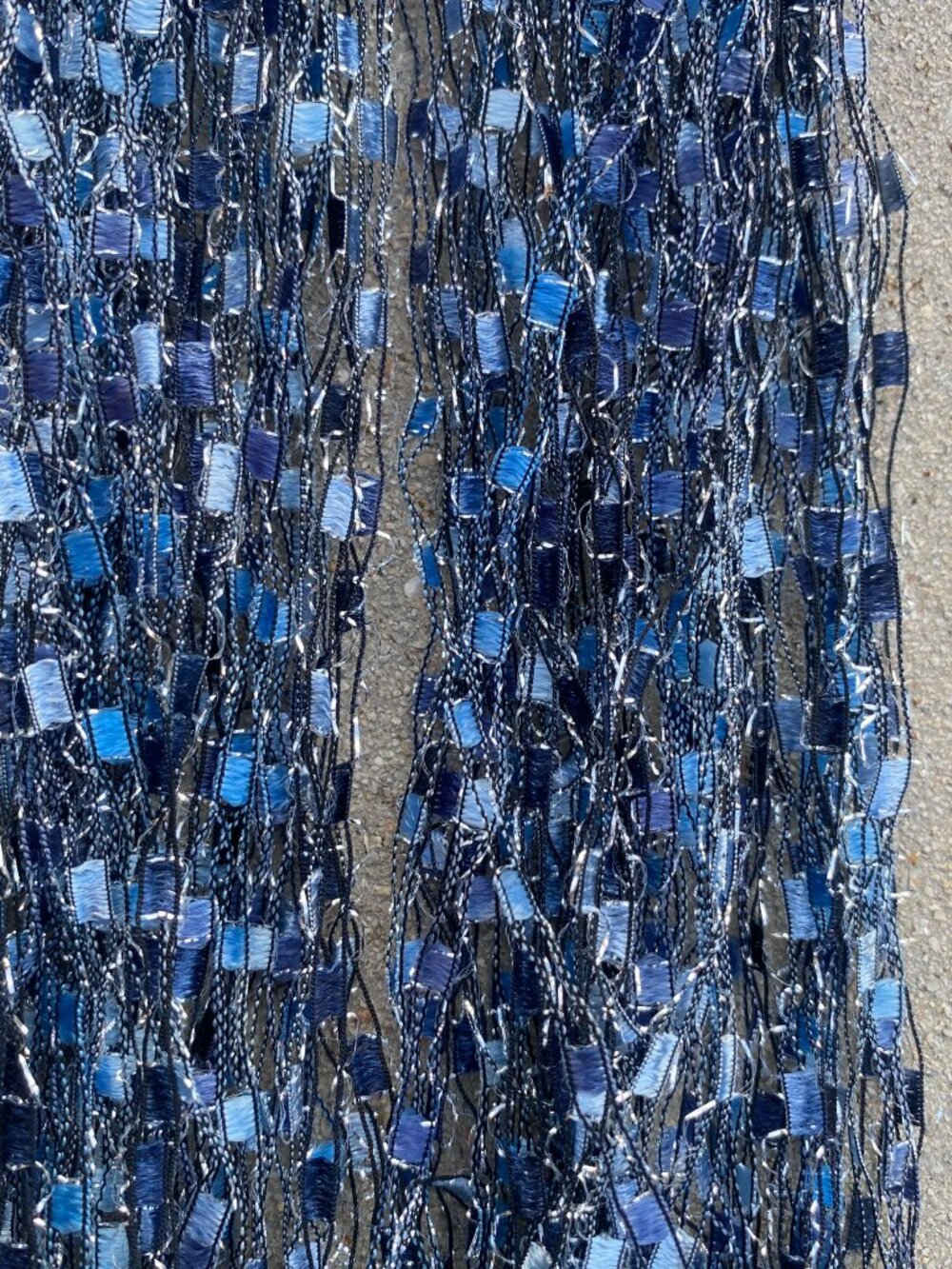 Women's Blue Scarf - Picture 3 of 9